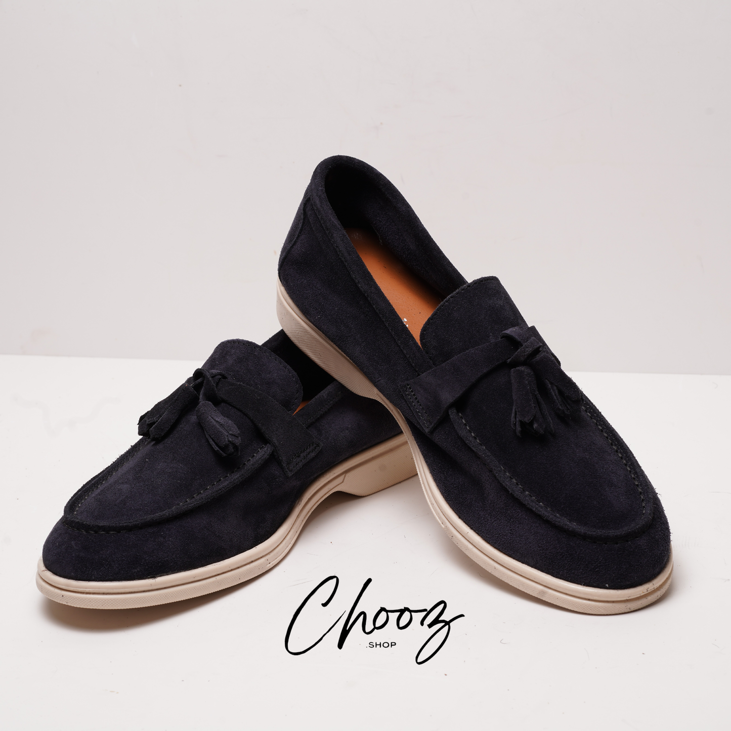 Old Money Mocassin 093 Camoscio Bleu made in Italy