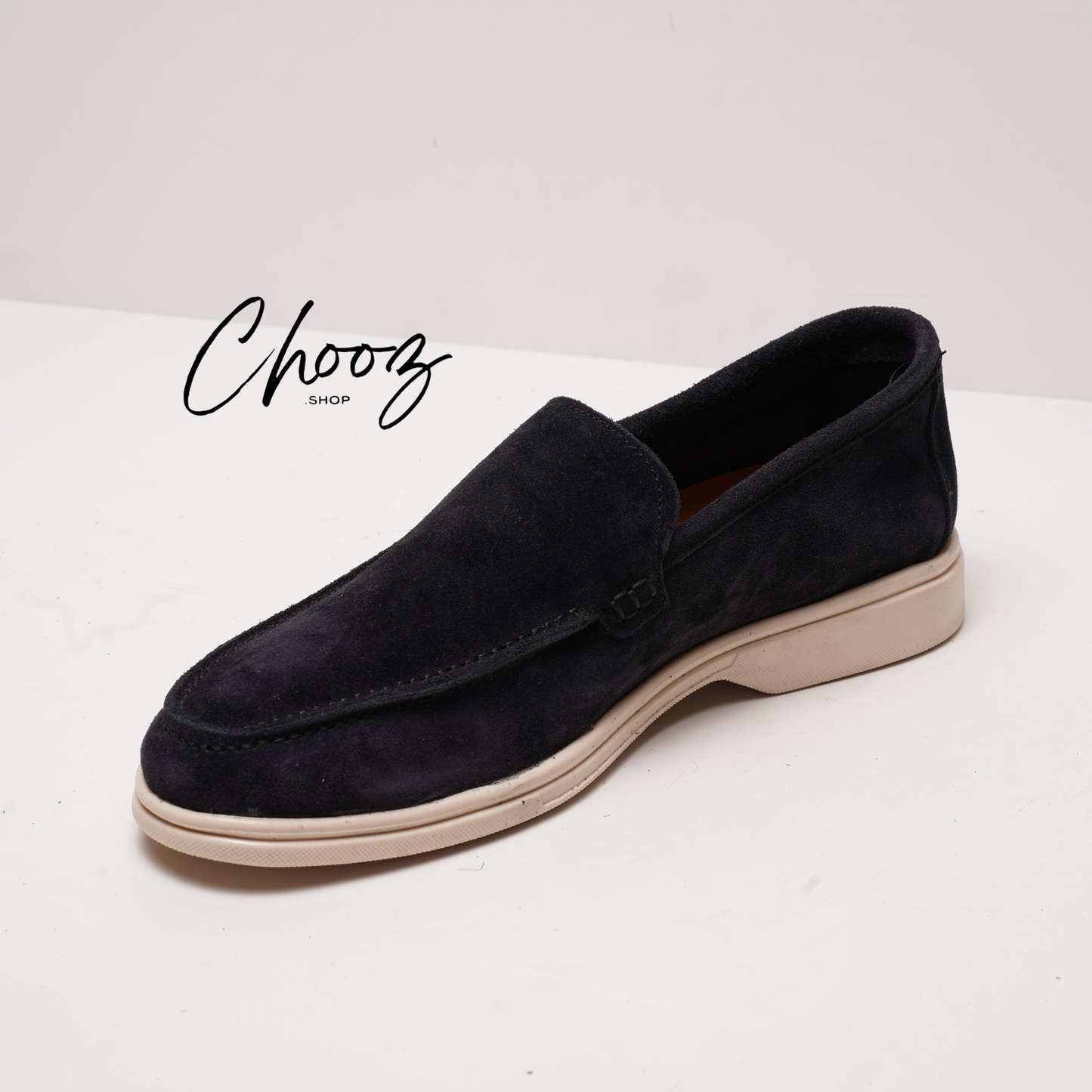 Old Money Mocassin 091 Camoscio Bleu made in Italy
