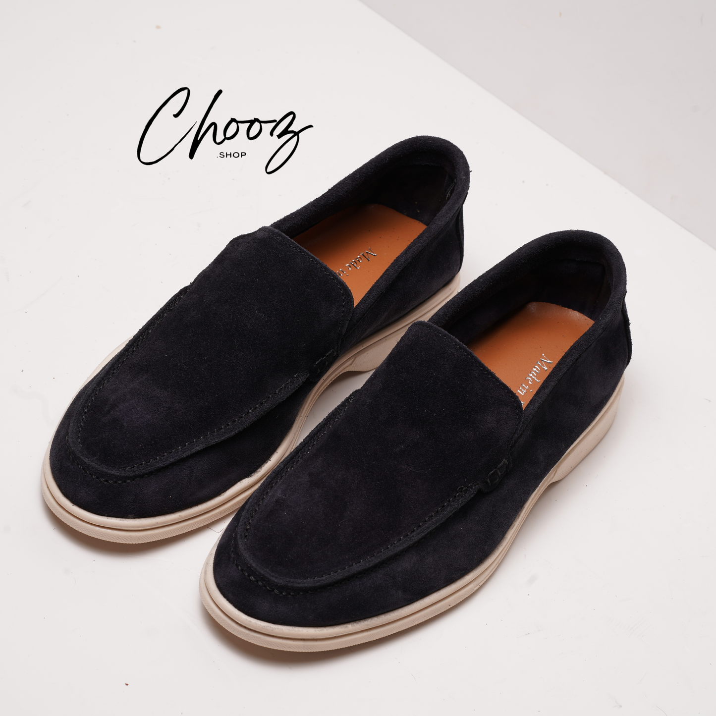 Old Money Mocassin 091 Camoscio Bleu made in Italy
