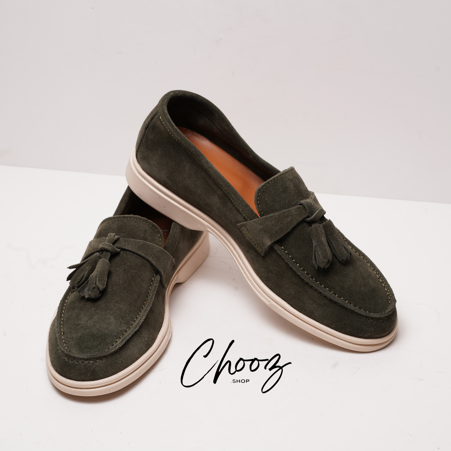 Old Money Mocassin 093 Camoscio Vert made in Italy