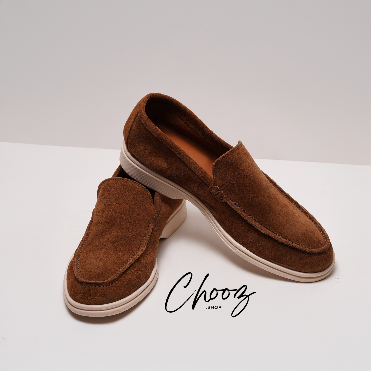 Old Money Mocassin 091 Camoscio Marron made in Italy