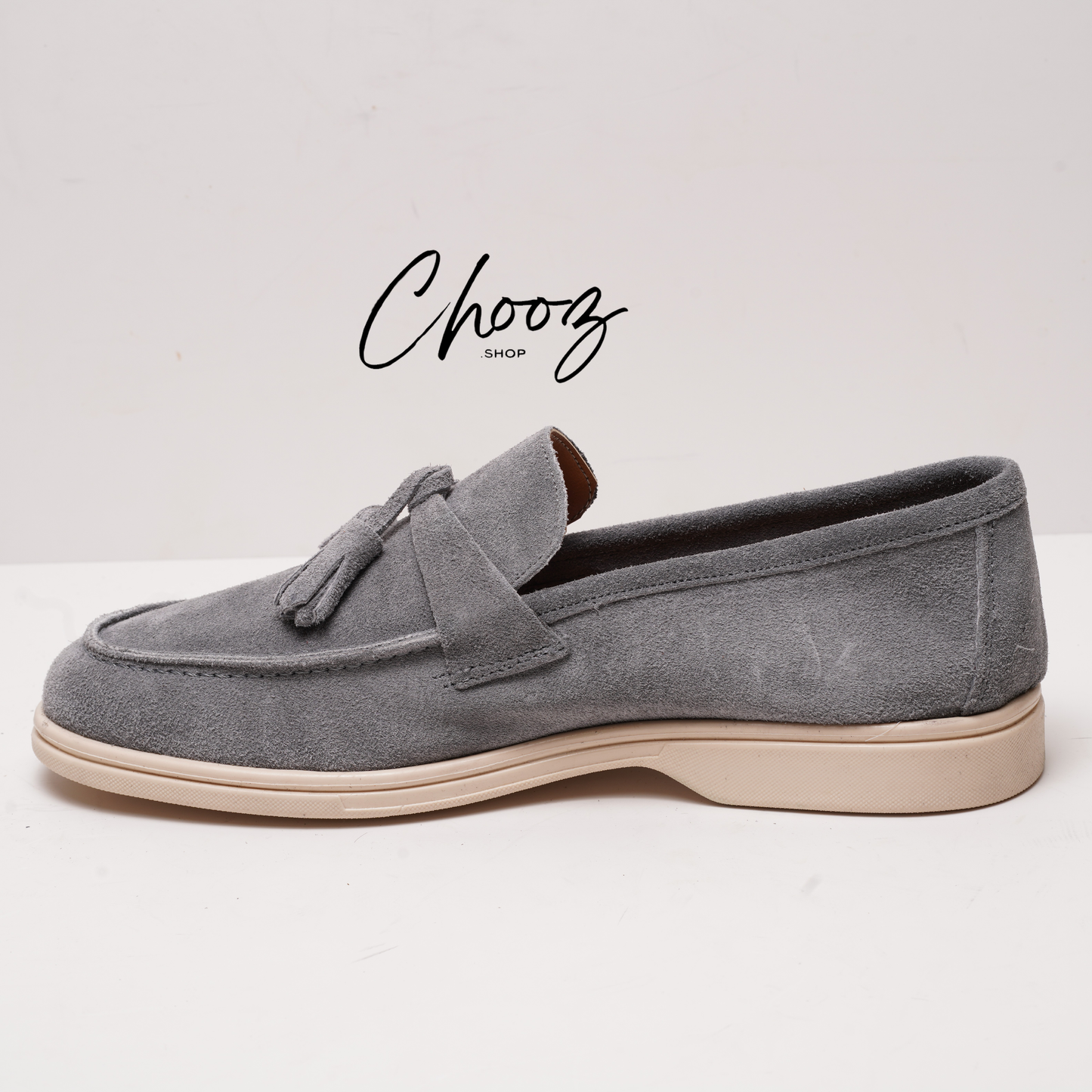 Old Money Mocassin 093 Camoscio Bleu Azur made in Italy