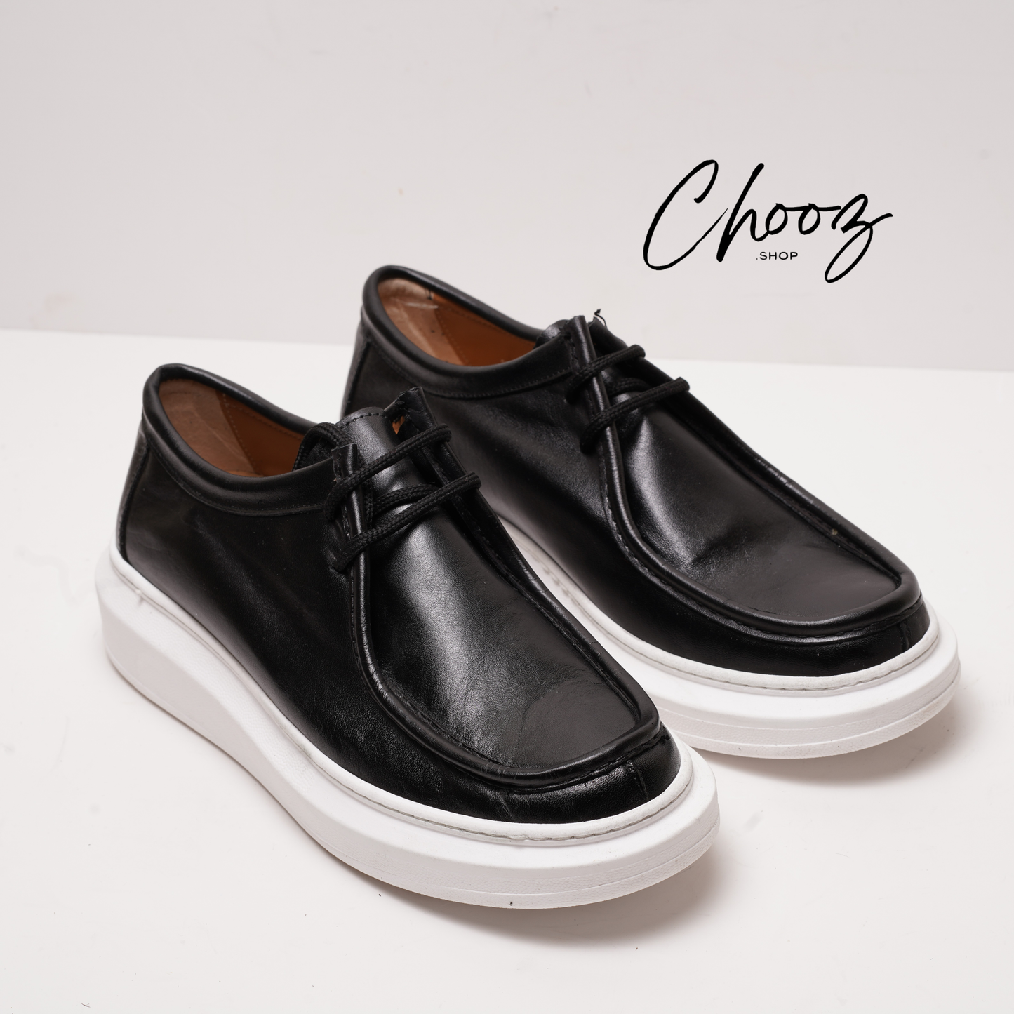Leather V.F Shoes Black & White Made in Italy
