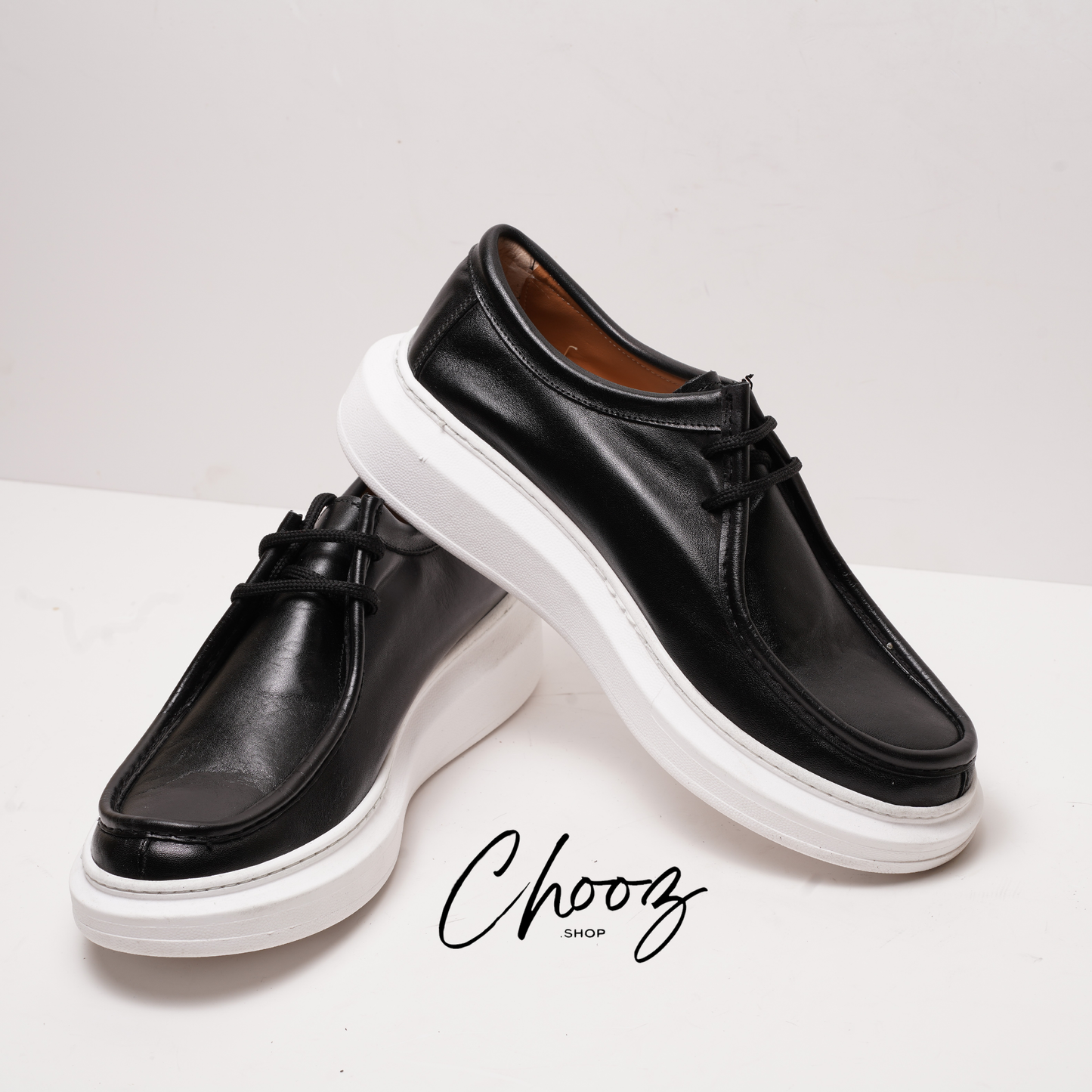 Leather V.F Shoes Black & White Made in Italy