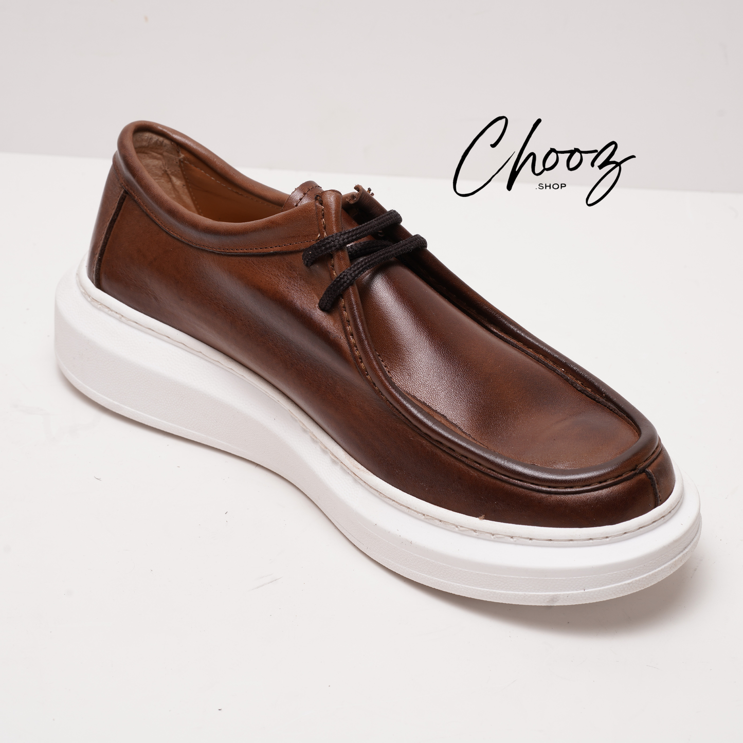 Leather V.F Shoes Marron Made in Italy