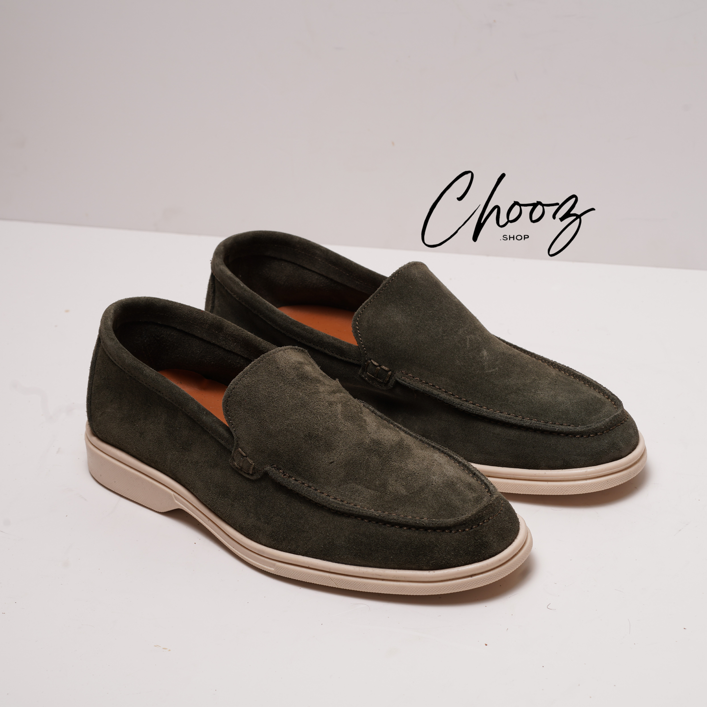Old Money Mocassin 091 Camoscio Vert made in Italy