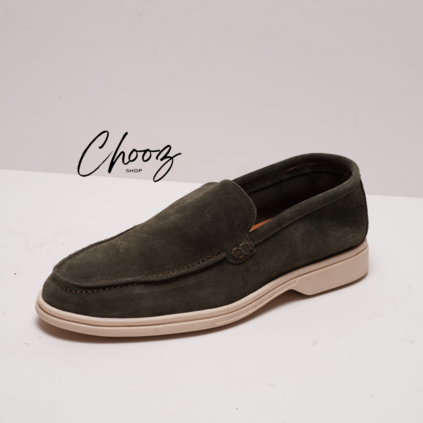 Old Money Mocassin 091 Camoscio Vert made in Italy