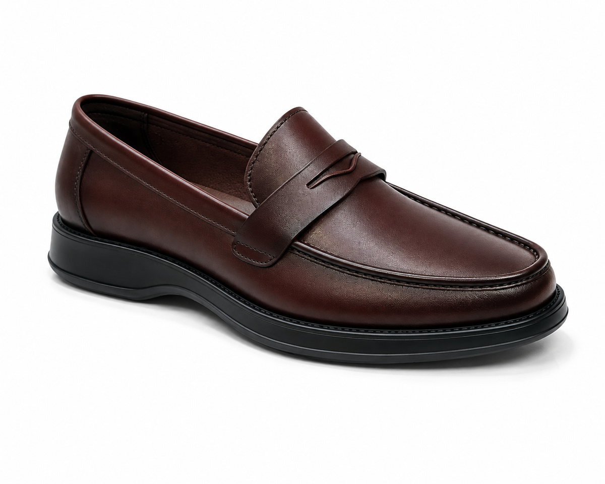 Fabio Lorenzi Penny Loafer Marron Vrai Orthopédique