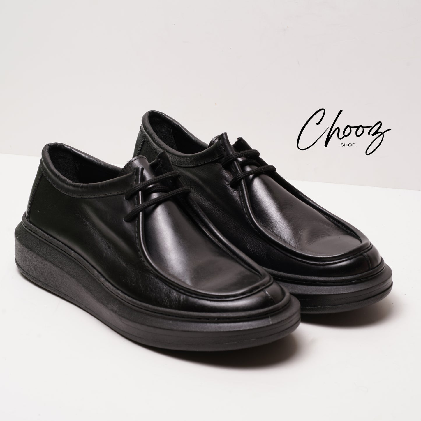 Leather V.F Shoes Noir Made in Italy