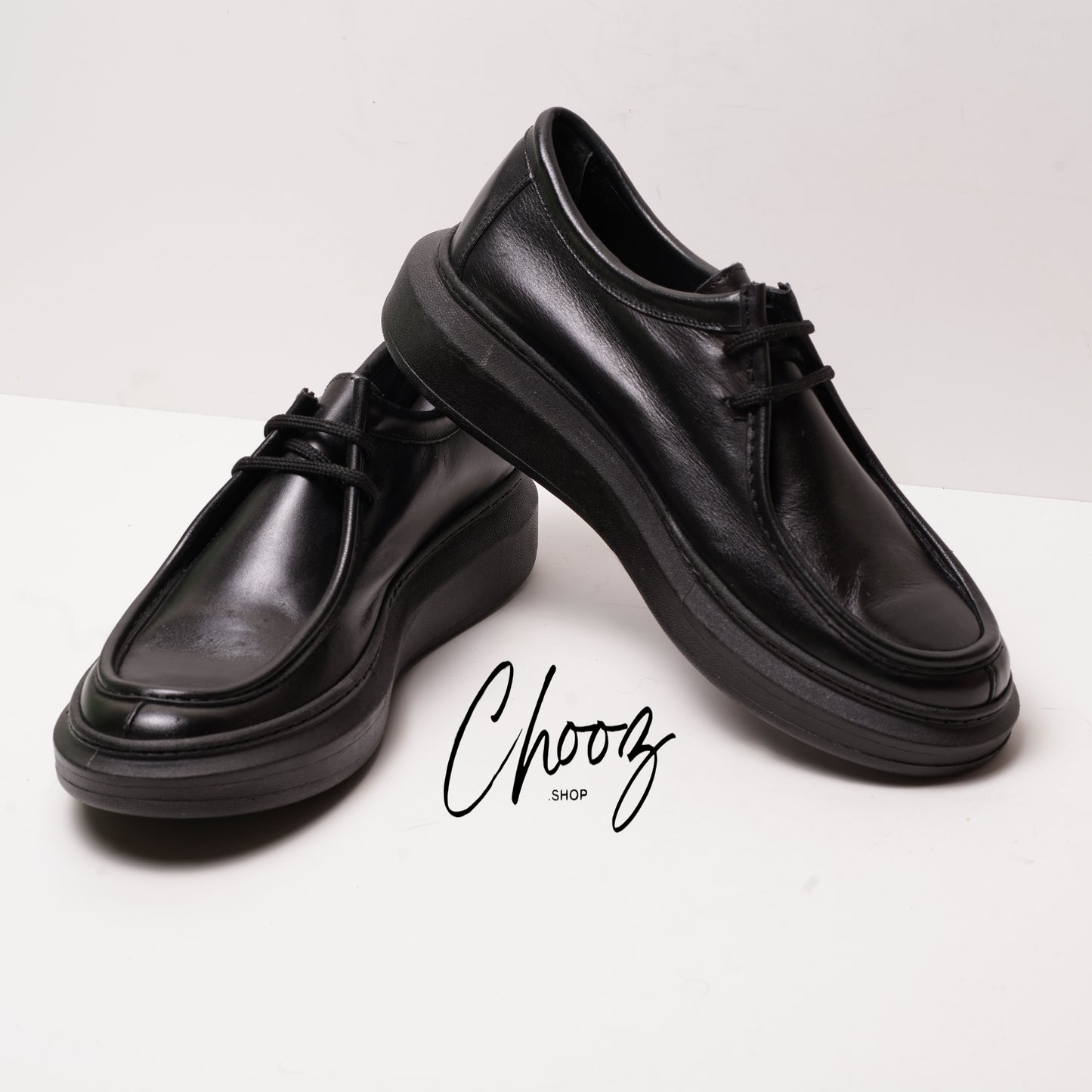 Leather V.F Shoes Noir Made in Italy