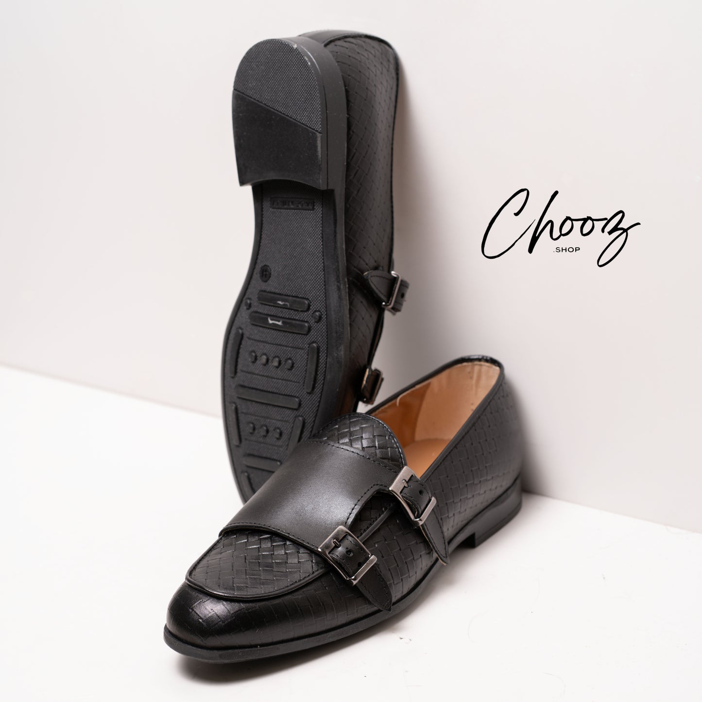 Monk doppia fibbia Nero Made in Italy