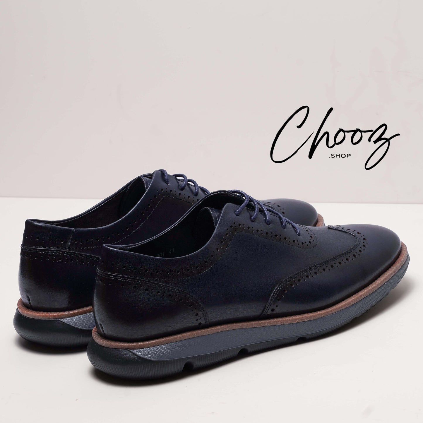 Fabio Lorenzi Réf: Y280-001 Bleu Nuit Chaussure Cuir Semelle polyuréthane