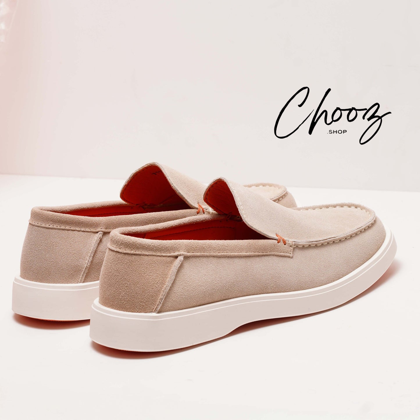 Fabio Lorenzi Réf:T7111 Apricot Loafer Semelle polyuréthane, vrai daim