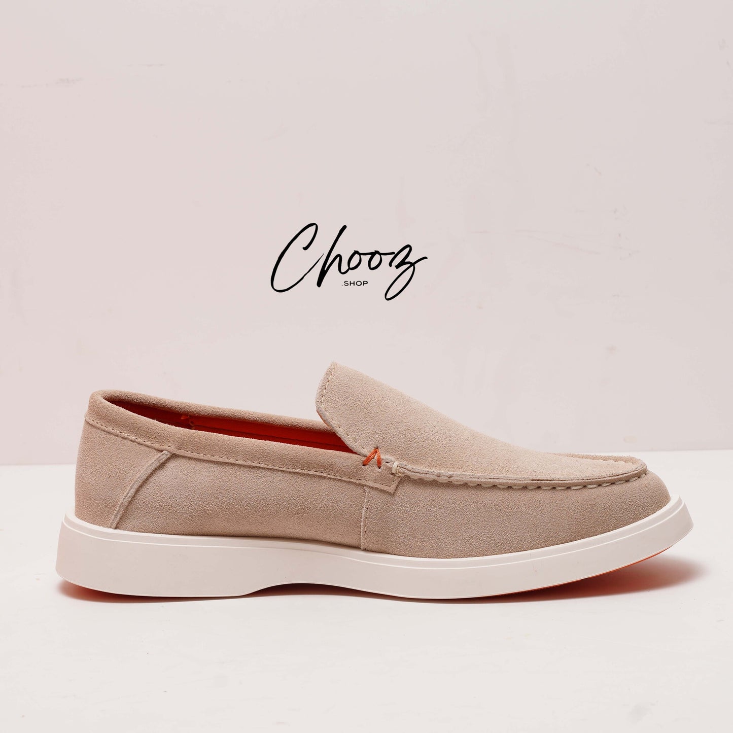 Fabio Lorenzi Réf:T7111 Apricot Loafer Semelle polyuréthane, vrai daim