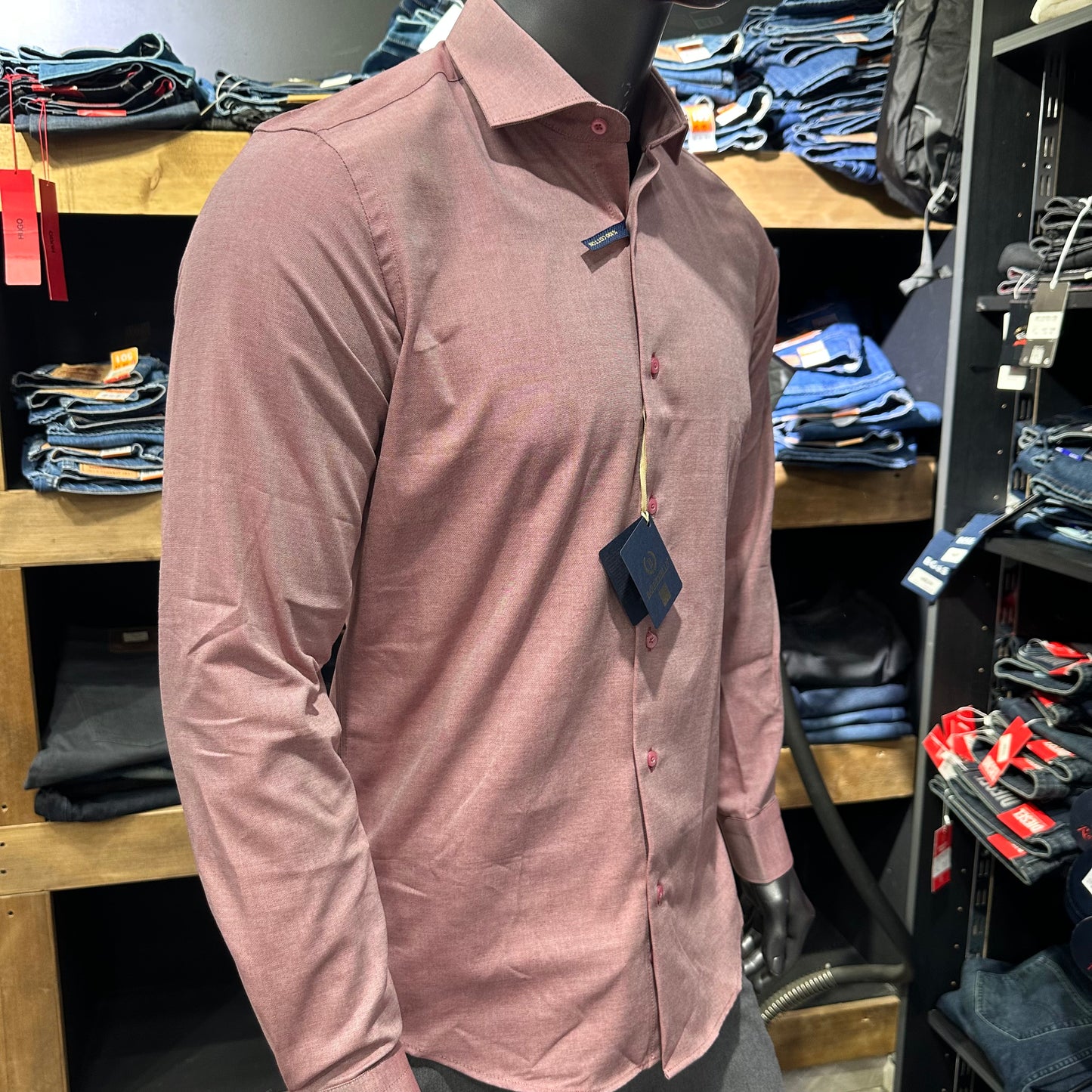 Chemise BARRICHELLO 100% COTON Crevette