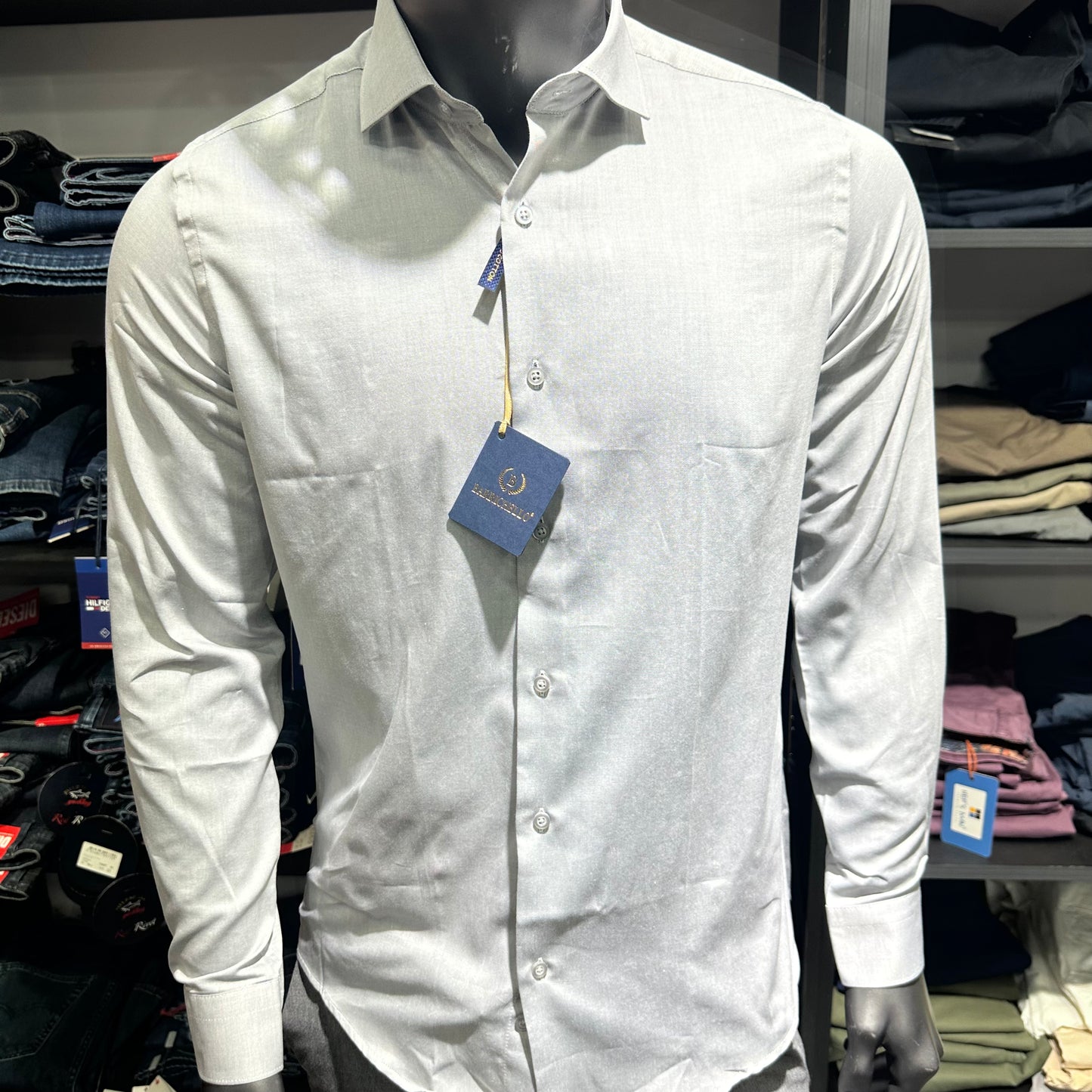 Chemise BARRICHELLO 100% Coton Grise