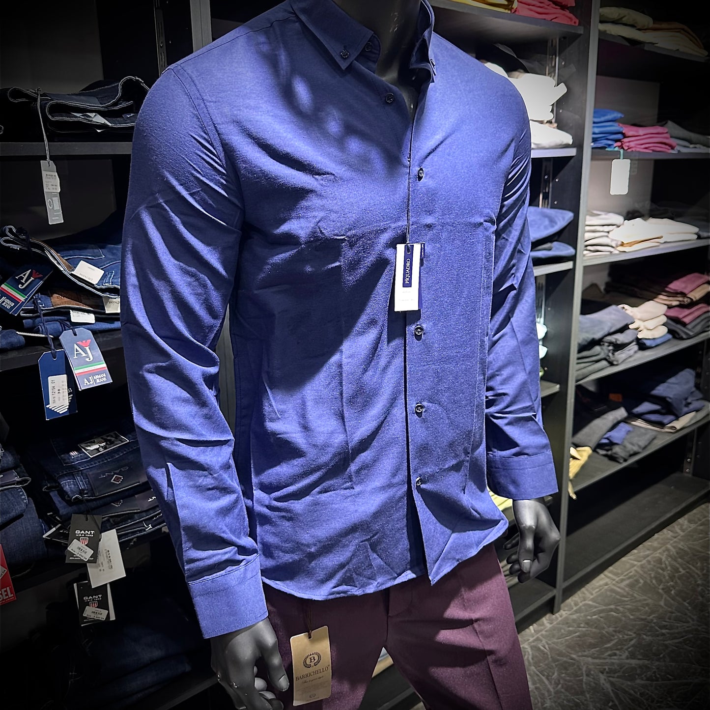 Chemise PIQUADRO Milano Navy