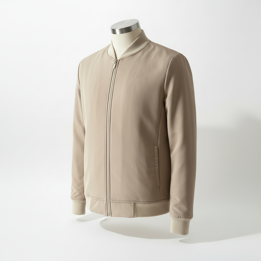 Bomber beige trois-quarts 2