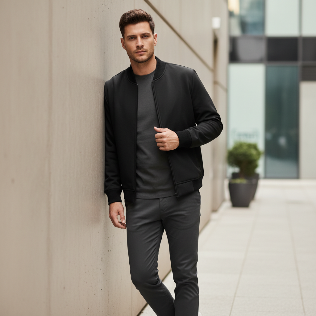 Bomber noir lifestyle carré