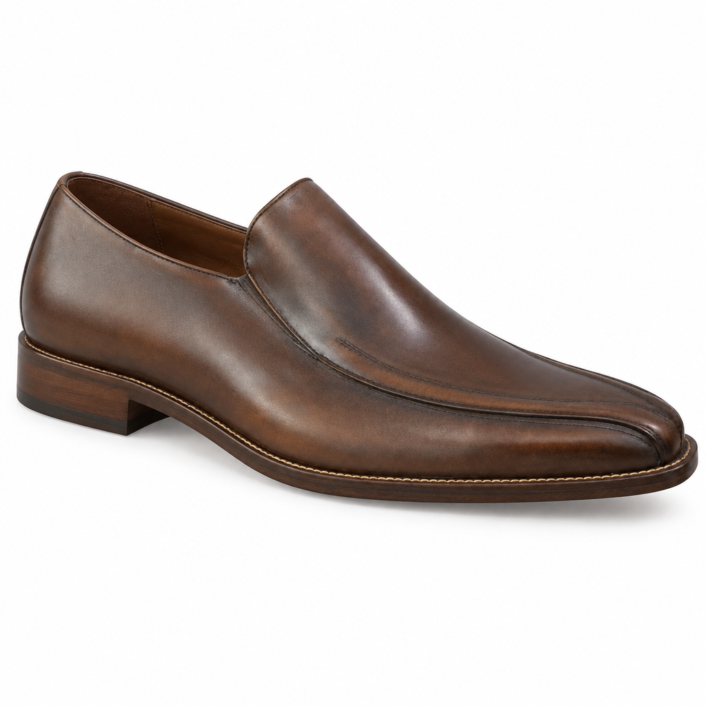 Chaussure brune, vue de profil