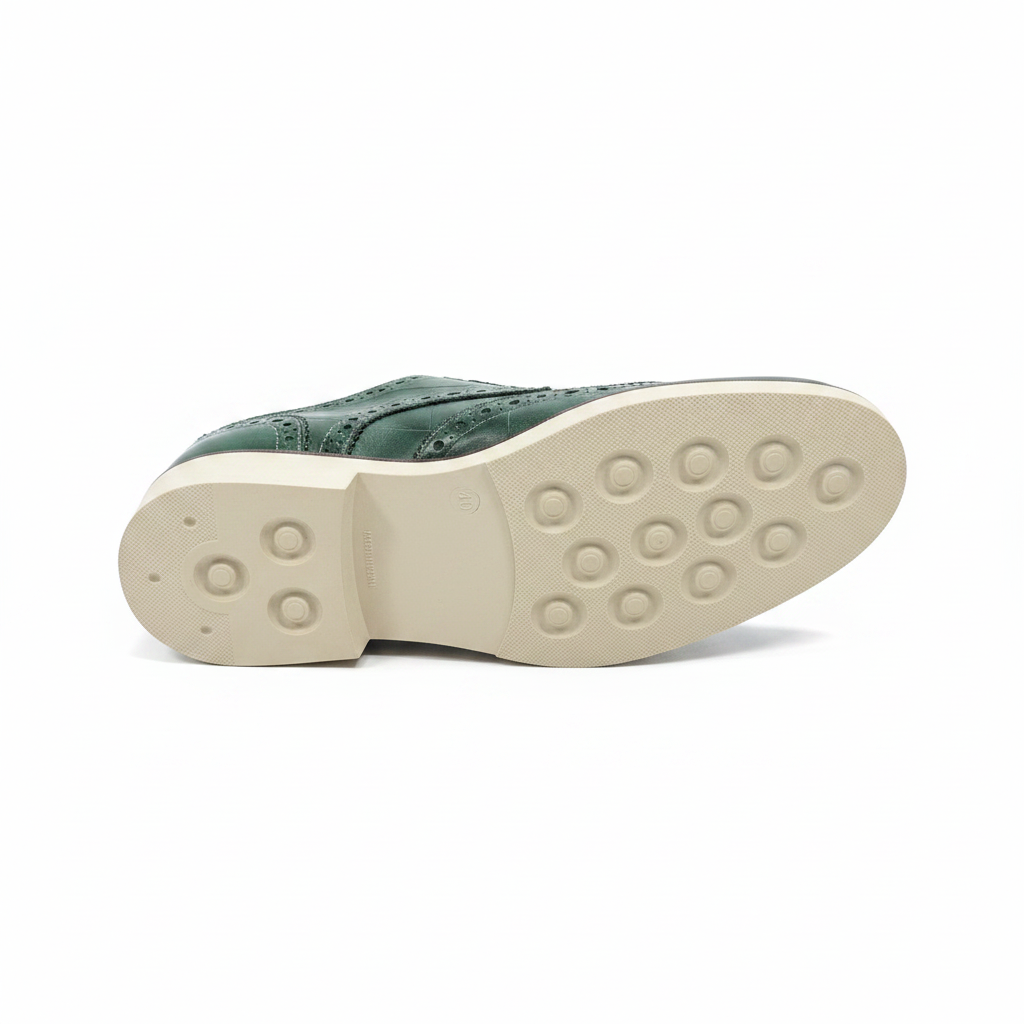 Green Wingtip Brogue Sole