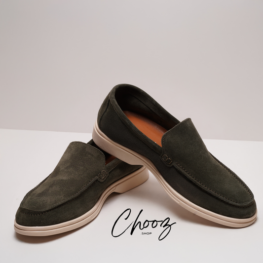 Old Money Mocassin 091 Camoscio Vert made in Italy