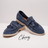 Old Money Mocassin 093 Camoscio Blue Jeans made in Italy