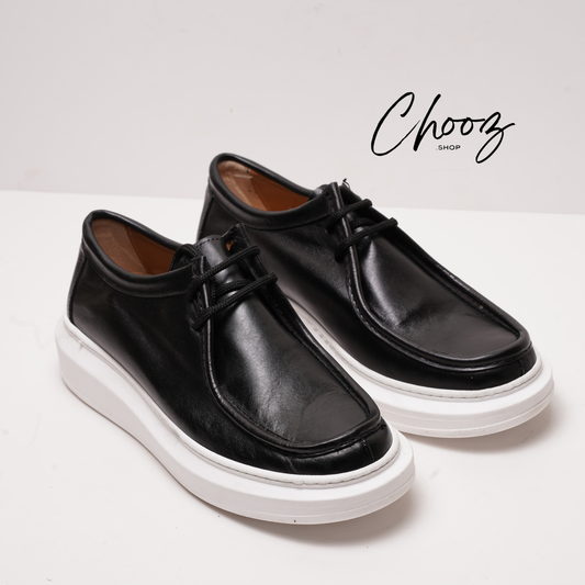 Leather V.F Shoes Black & White Made in Italy