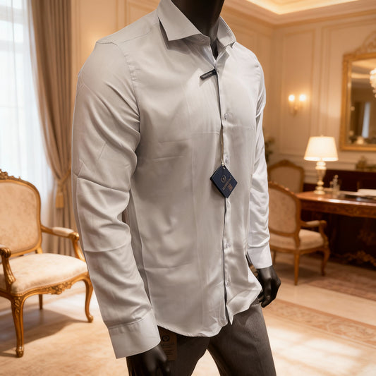 Chemise BARRICHELLO 100% Coton Bleu Gris