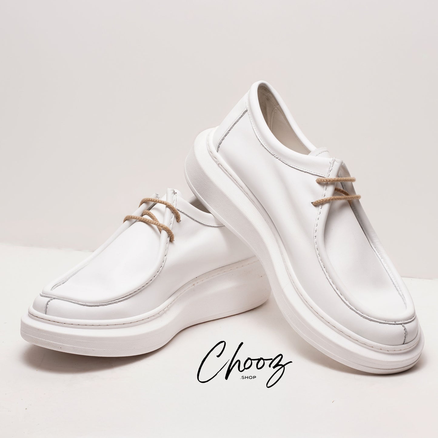 Leather V.F Shoes Blanc M Made in Italy