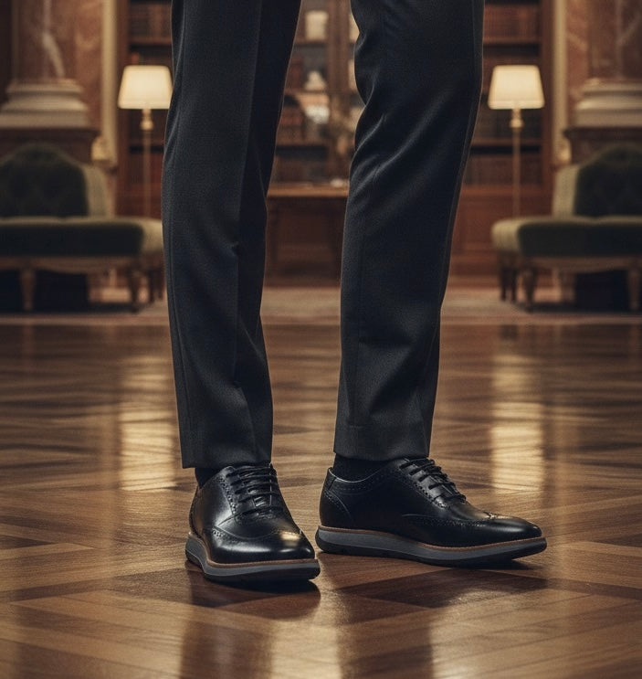 Fabio Lorenzi Réf: Y280-001 Noir Chaussure Cuir Semelle polyuréthane