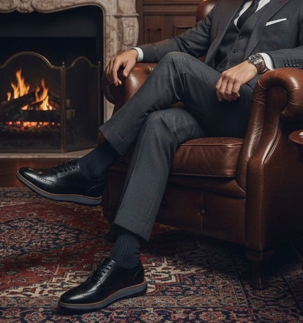 Fabio Lorenzi Réf: Y280-001 Noir Chaussure Cuir Semelle polyuréthane