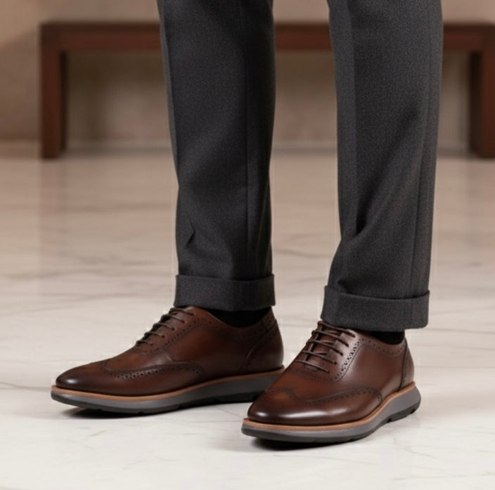 Fabio Lorenzi Réf: Y280-001 Coffee Chaussure Cuir Semelle polyuréthane