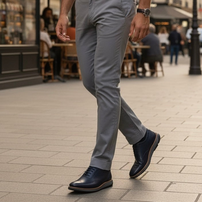 Fabio Lorenzi Réf: Y280-001 Bleu Nuit Chaussure Cuir Semelle polyuréthane