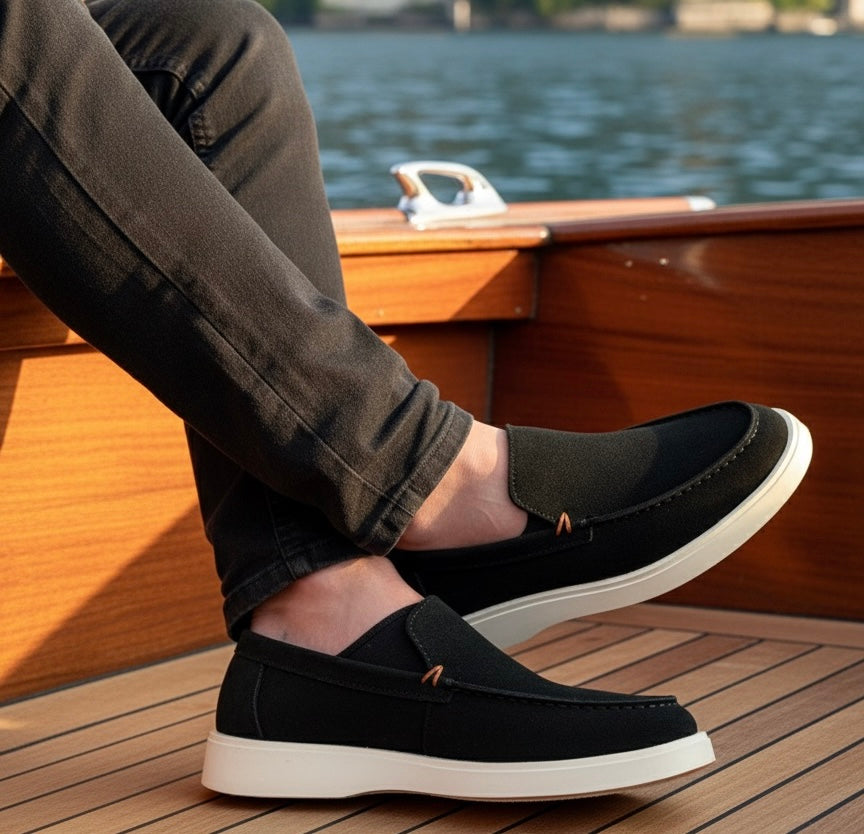 Fabio Lorenzi Réf:T7111 Noir Semelle polyuréthane, vrai daim