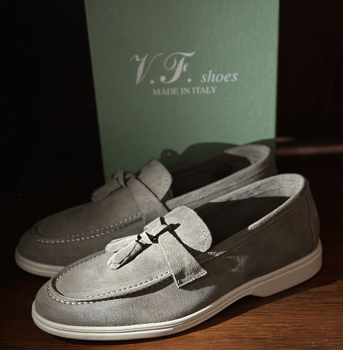 Old Money Mocassin 093 Camoscio Gris made in Italy