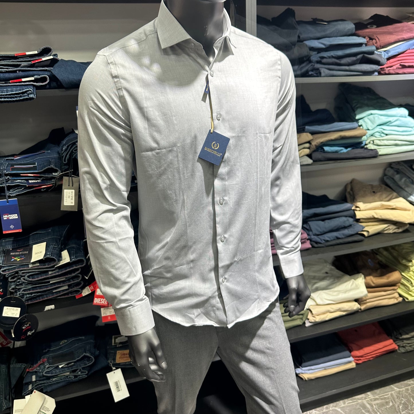 Chemise BARRICHELLO 100% Coton Grise