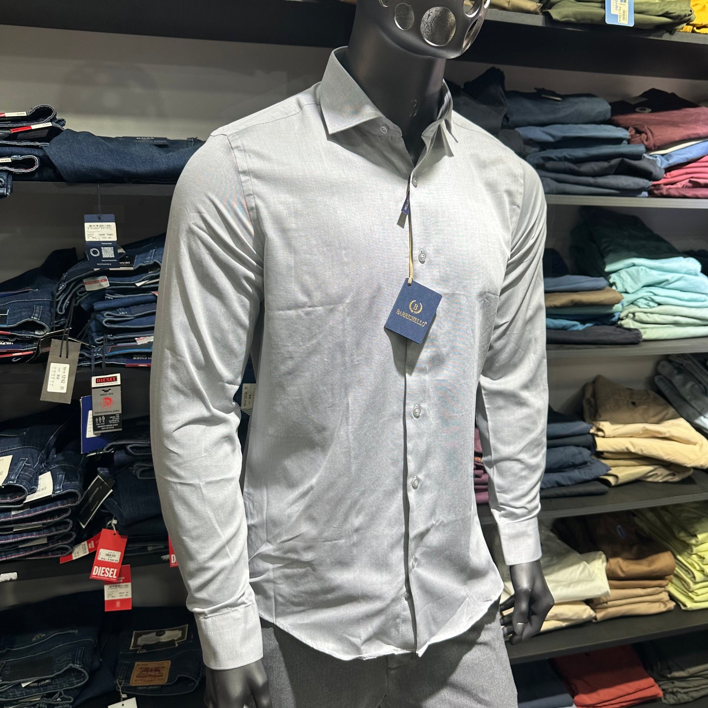 Chemise BARRICHELLO 100% Coton Grise