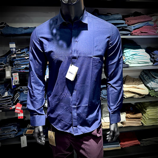 Chemise LILIES Navy Bouton discret