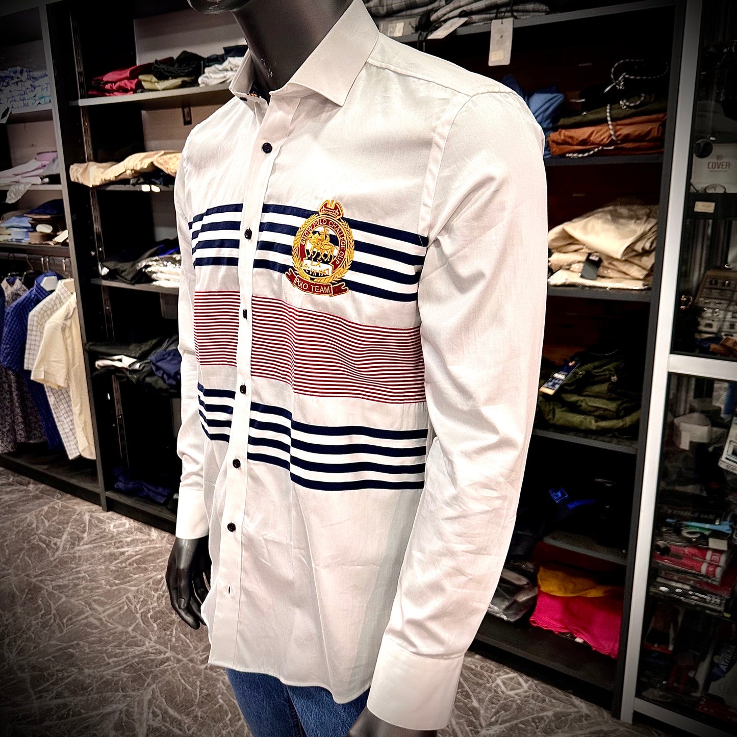 Baurotti Chemise Coton Satiné Made in Italy