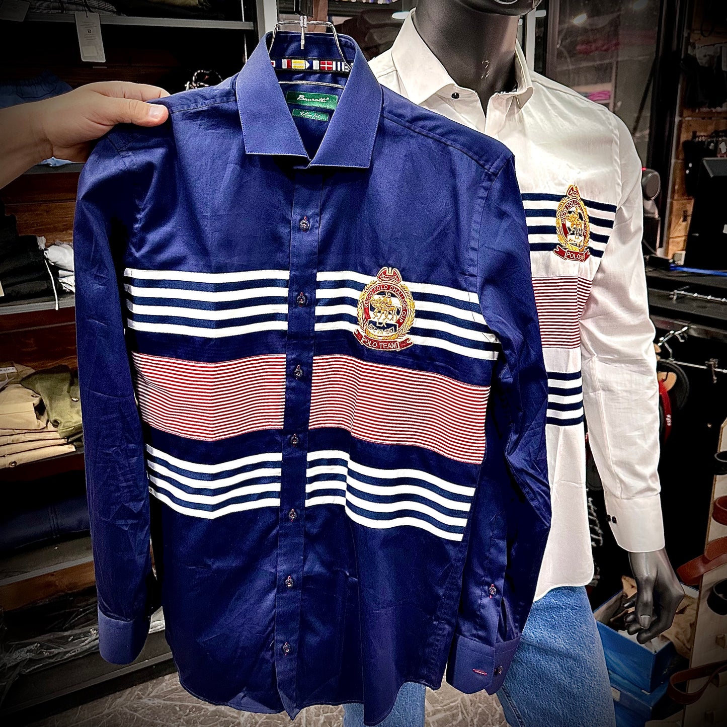 Baurotti Chemise Coton Satiné Made in Italy