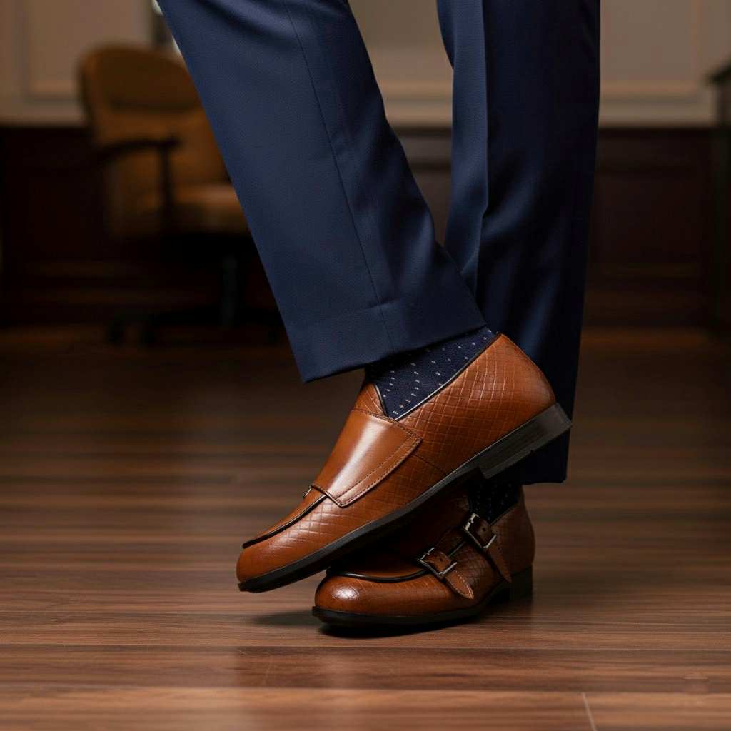 Monk doppia fibbia Marrone Made in Italy