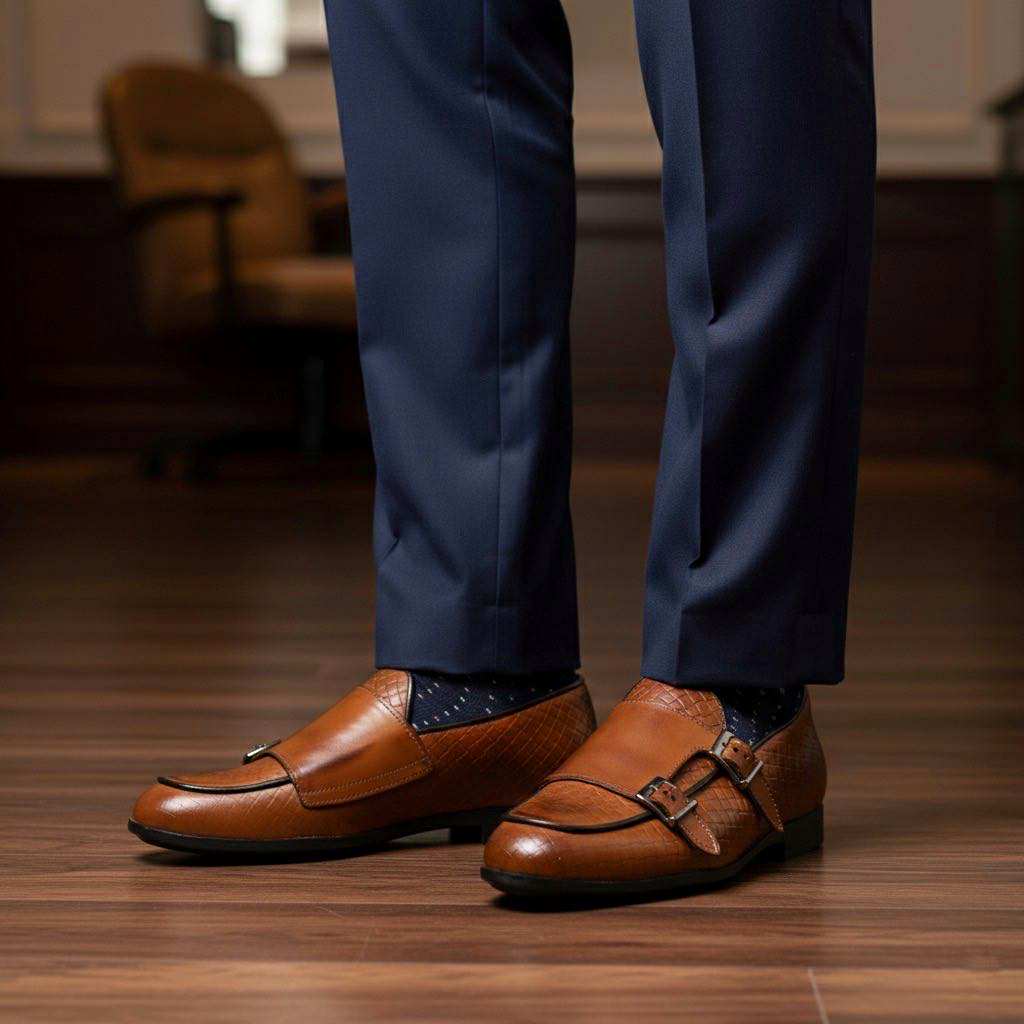 Monk doppia fibbia Marrone Made in Italy