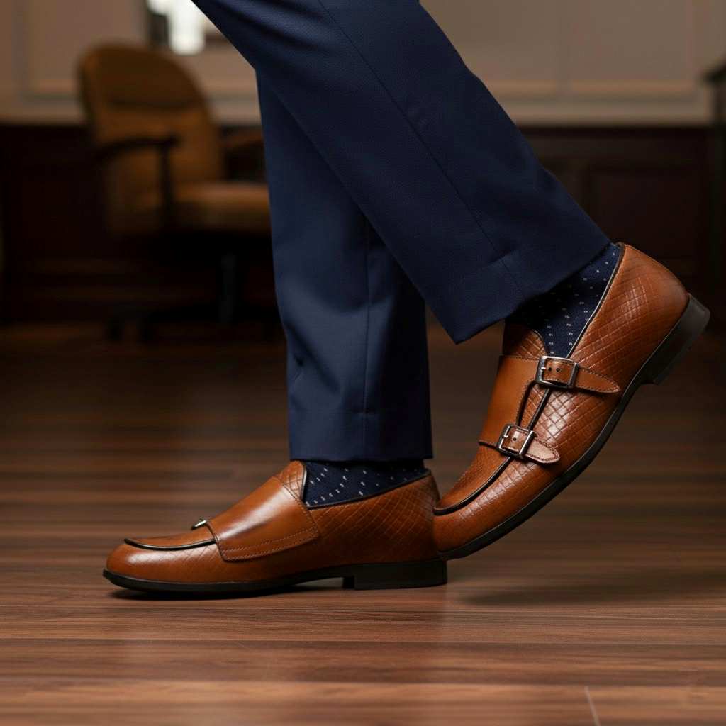 Monk doppia fibbia Marrone Made in Italy