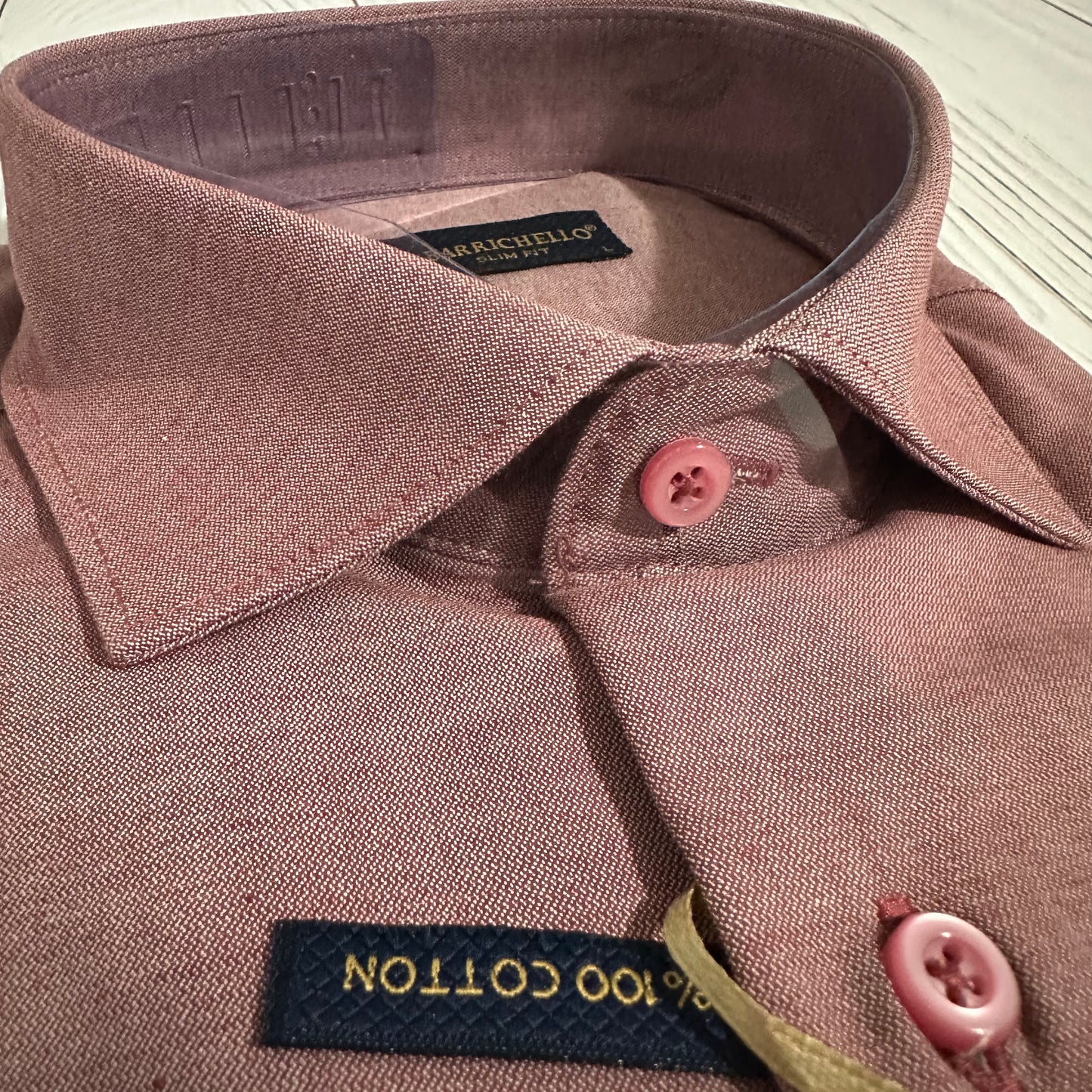 Chemise BARRICHELLO 100% COTON Crevette