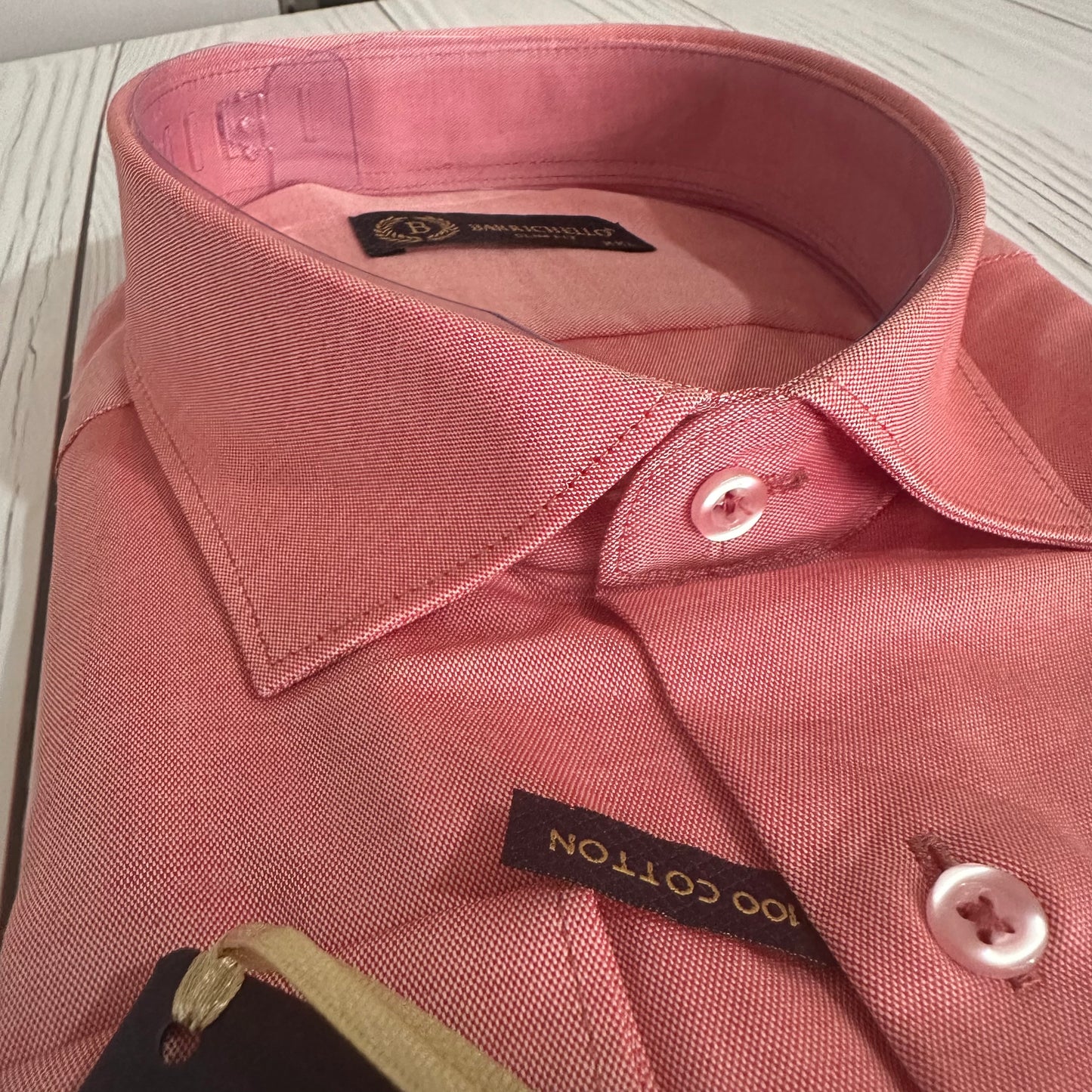 Chemise BARRICHELLO 100% COTON Saumon