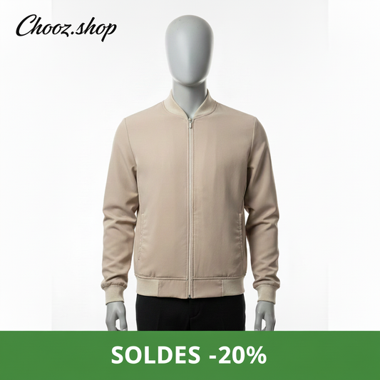 Bannière soldes bomber beige -20%