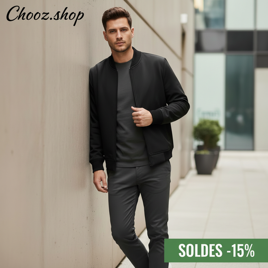Bannière soldes bomber noir lifestyle -15%