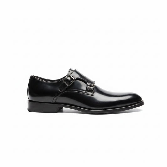 Black Single Monk Polished Side