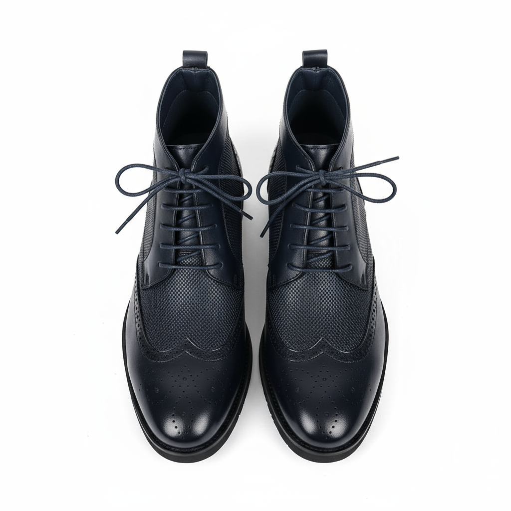 Boots bleu nuit dessus